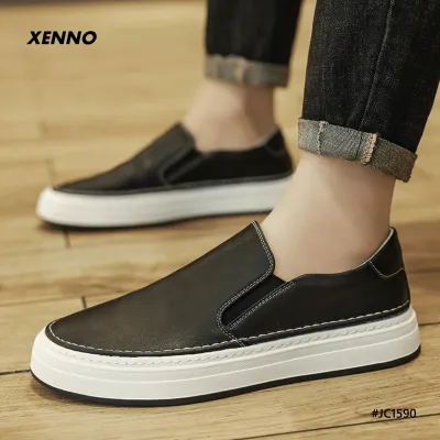 Genuine Leather Rubber Soft Sole Breathable Shoes